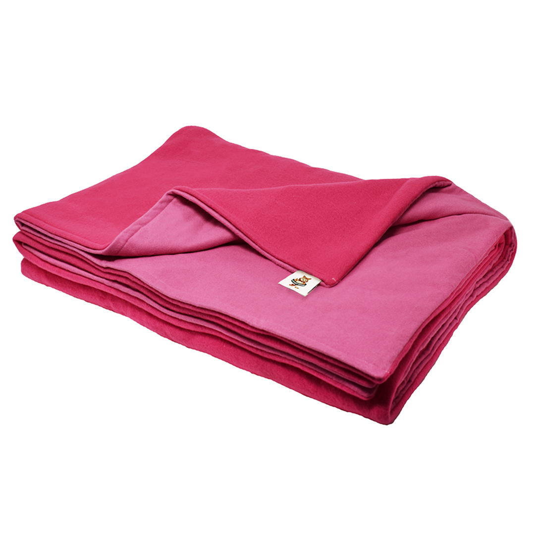 Hot Pink Fleece and Flannel Weighted Blanket