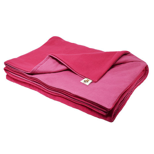 Hot Pink Fleece and Flannel Weighted Blanket