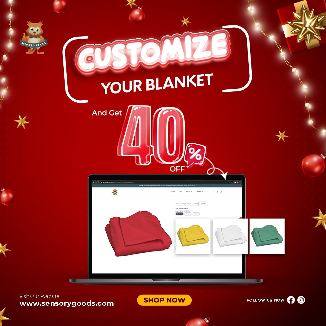Custom Holidays Weighted Blanket 40% Off