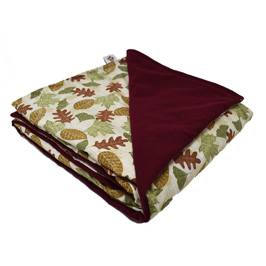 18LB Autumn Leaves-Burgundy Cotton and Flannel